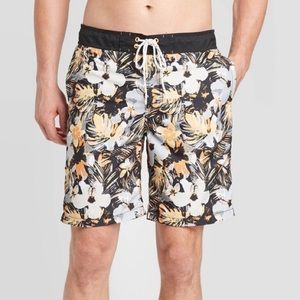 Men’s 9” Goodfellow & Co Floral Swim Board Shorts